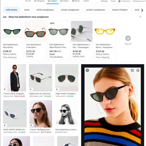 Han Kjobehavn Race Sunglasses in Grey Transparent - Picture 6 of 11